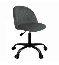 Кресло  "Moon MG-074", велюр серый, пятилучие металлическое черное, 532773