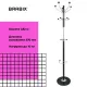 Вешалка-стойка  "CR-870" на мраморном диске, металл, 5+3 крючка, цвет коричневый, 606436. Фото товара с разных ракурсов.