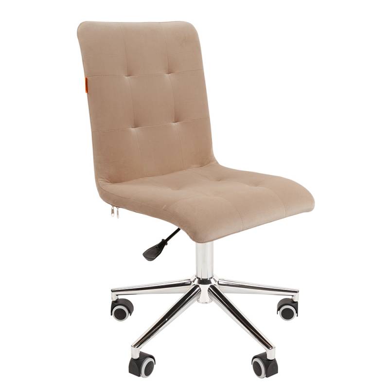 Кресло CHAIRMAN 030 (ткань-велюр бежевая/хром) главное фото