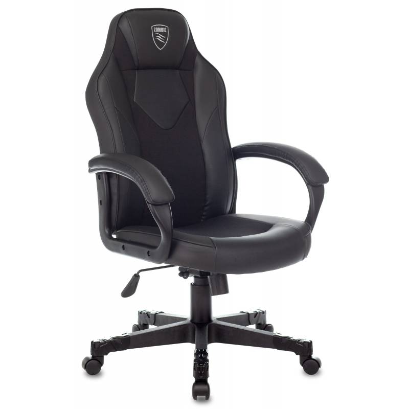 Кресло игровое Zombie GAME 17 черный текстиль/эко.кожа крестовина пластик главное фото