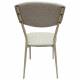 Стул для столовых, кафе, дома РС23, бежевый перламутровый каркас, рогожка бежевая. Фото товара с разных ракурсов.