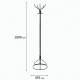 Вешалка-стойка "Ажур-2", 1,89 м, основание 46 см, 5 крючков, металл, черная. Фото товара с разных ракурсов.